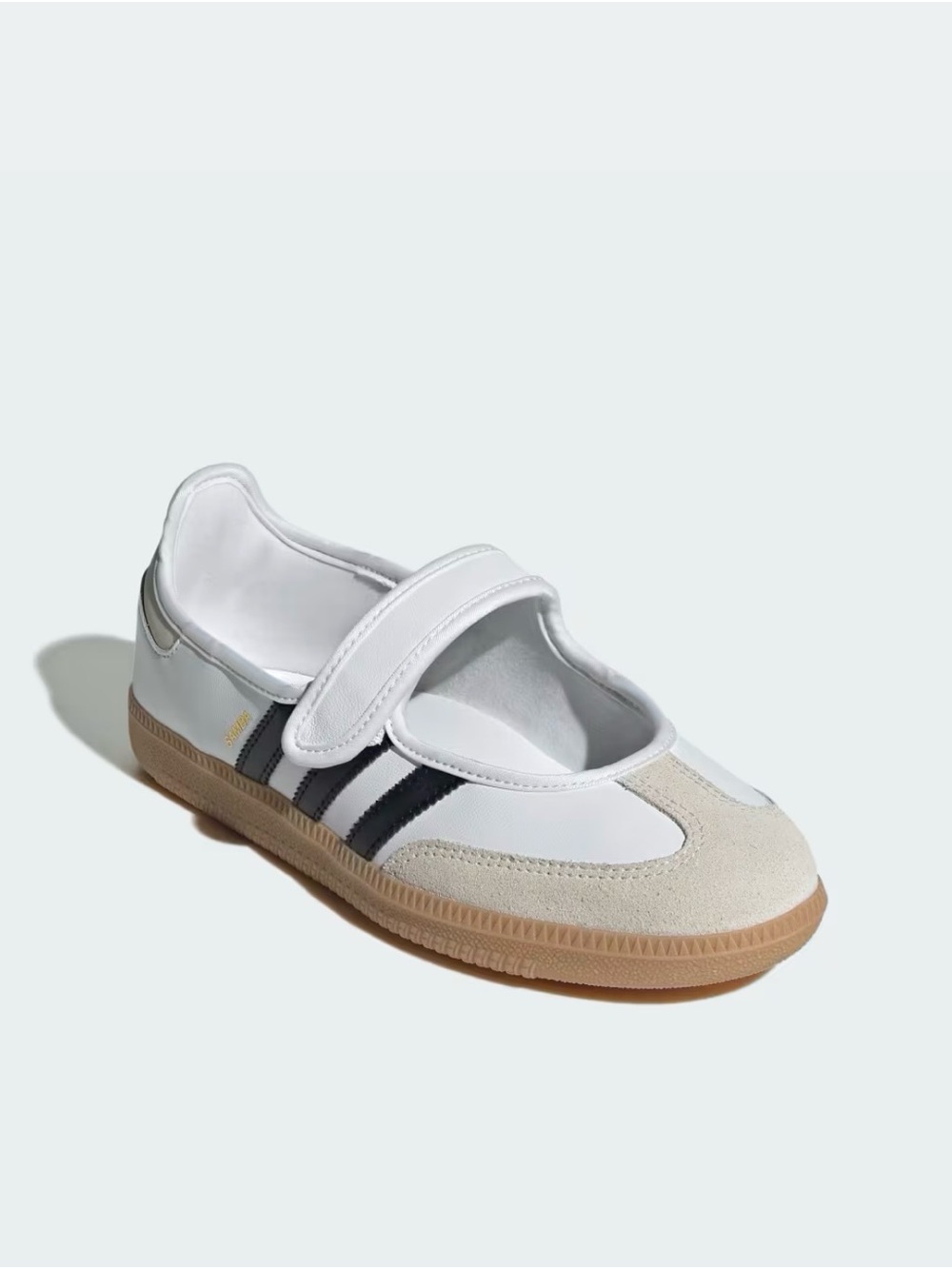 Adidas Women Samba Jane Shoes Sneaker in White, Black & Tan - Picture 3 of 7